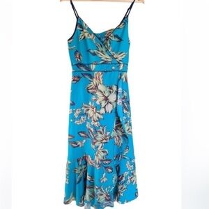 Band of the Free Women’s Maxi Midi Dress Sleeveless Floral Faux Wrap Front